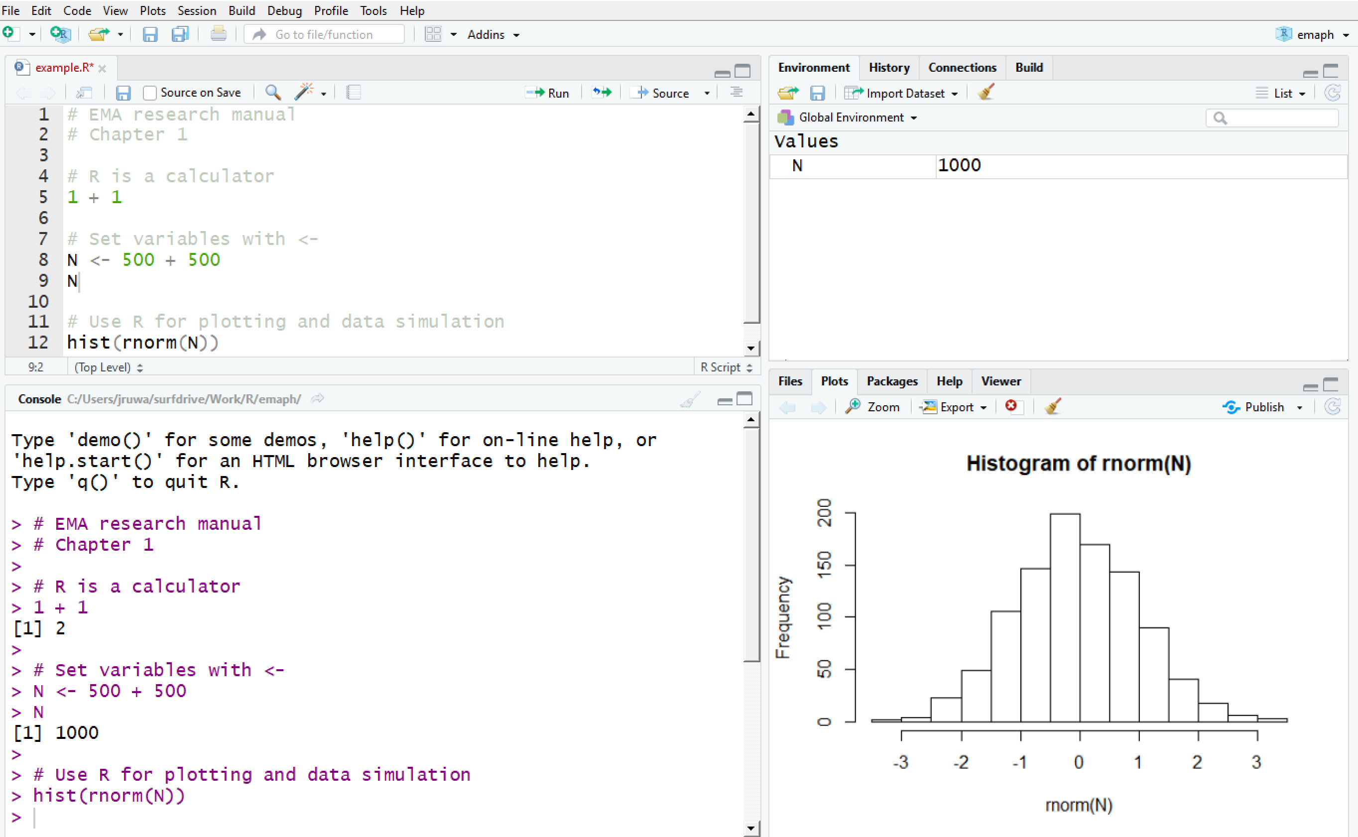 The RStudio Interface